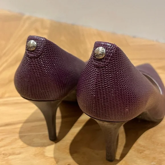 Michael Kors Deep Purple Textured Heels - Picture 3 of 3